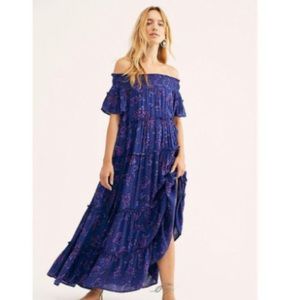 Free People off shoulder maxi dress. Boho